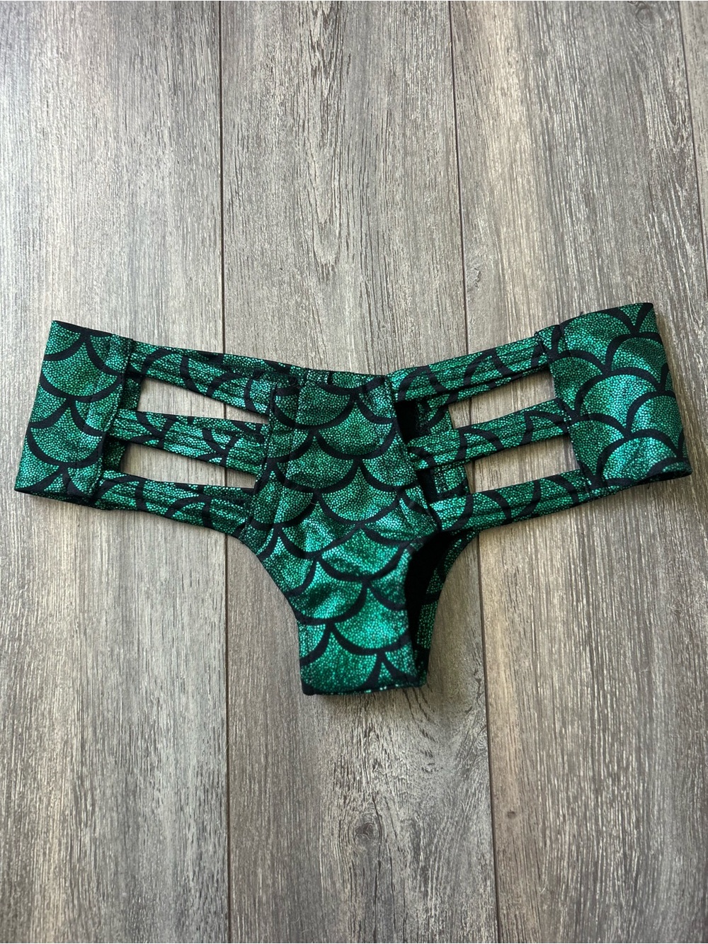 Little Black Diamond Mermaid Cutout Bottoms